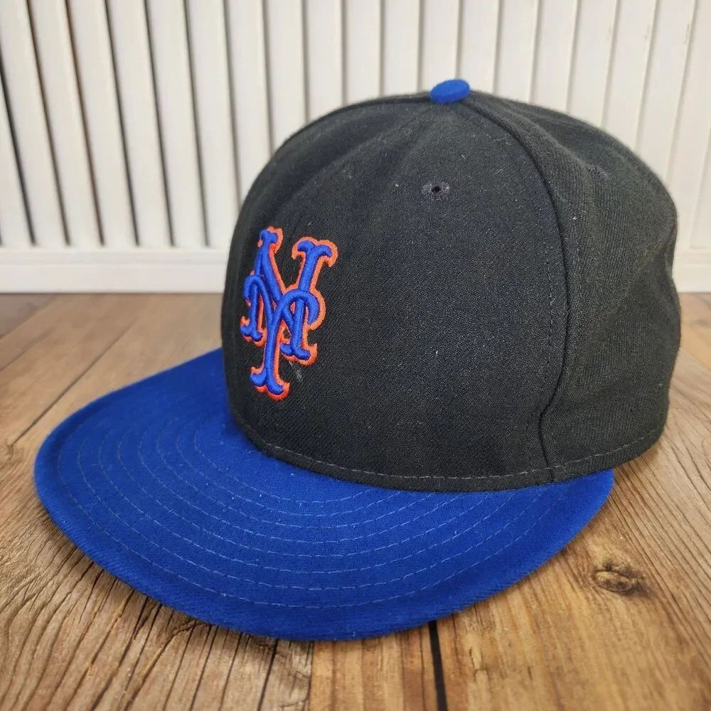 New Era 59fifty New York Mets On-Field Fitted Hat Sz 7 1/2 USA Made Baseball Cap